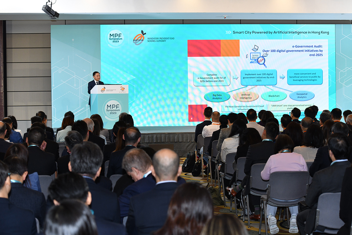 Ir Tony Wong, Government Chief Information Officer, presented at the  “MPF Symposium 2023”.