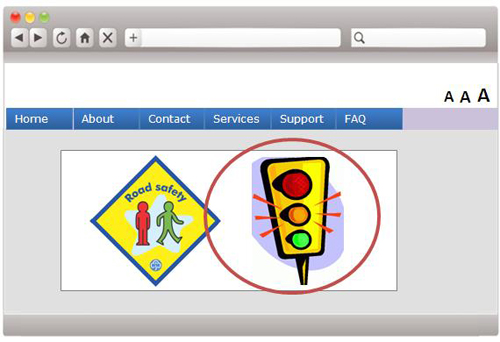 A webpage sample containing a rapid flashing animation. A webpage sample containing a rapid flashing animation.