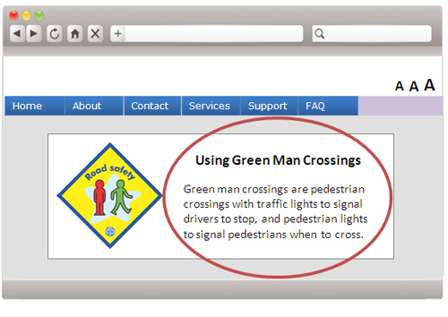 A webpage sample containing static elements that do not flash. A webpage sample containing static elements that do not flash.