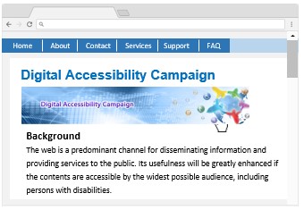 A webpage sample with a mega menu disappeared. A webpage sample with a mega menu disappeared.